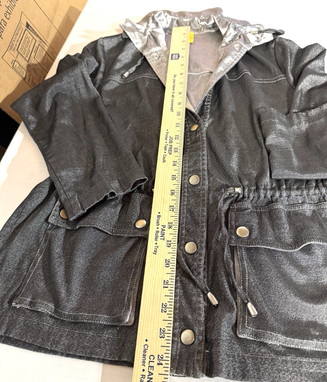 Ruby Rd Black Silver Lined Jacket Women’s 8 Stret… - image 8