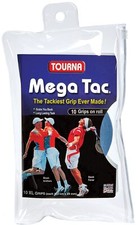 Tourna Mega Tac 10 Pack Blue Tennis Grips Tacky Durable Finishing Tape