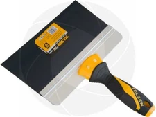 10in Blue Steel Drywall Finishing Paint Scraper Premium Taping Knife Soft Grip