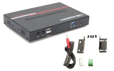 Hall Research UH18-R 4K60 HDMI/HDBaseT Extender (Rx) with USB/IR/RS-232/POC