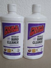 2 Pour and restored Waterless Hand Cleaner pH 7.0 w/Vitamin E,Coco oi&l butter