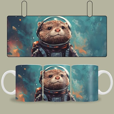 Kaffeetasse Otter als Astronaut Tasse Kaffeebecher Geschenk Keramik