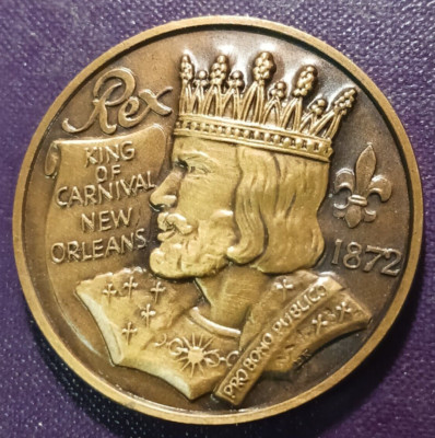 Rex  1978  Antique Bronze Theme New Orleans, LA Mardi Gras Doubloon