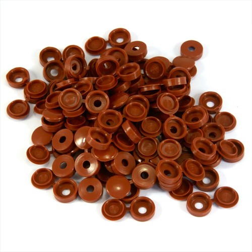 20 COLOUR SMALL PLASTIC HINGED SCREW FOLD OVER COVER CAPS 6g/8g Gauge M3.5 & M4 - Picture 67 of 81