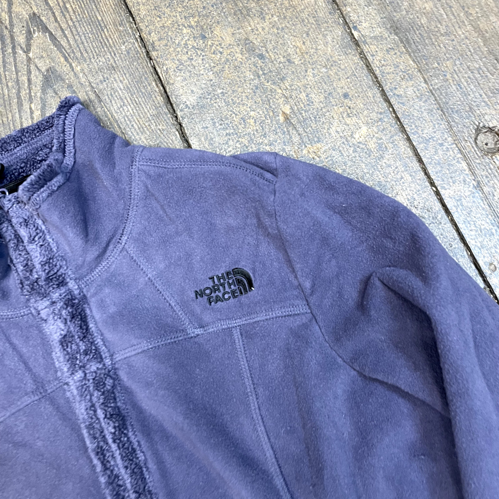 The North Face Fleece Teddy Soft Y2K Full-Zip Outdoor Jacket Purple Womens Small image 4