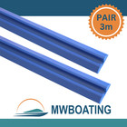 2X Boat Trailer Skid Strip 3M Blue - Pre Grooved Skids 3000mm X 50mm - Pair