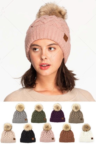 cc thick cable knit beanie