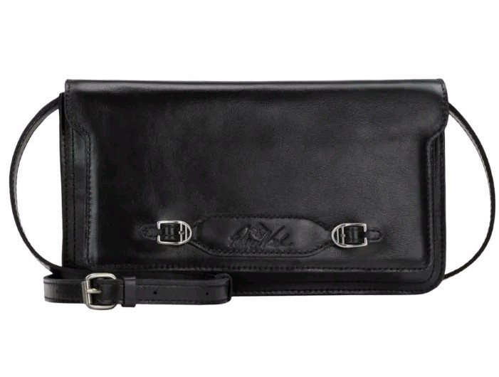 Patricia Nash Monta Leather Crossbody Clutch Bag-Black-NWT