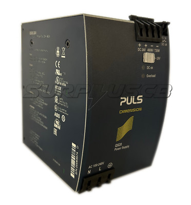 PULS QS20.241 Power Supply, 24Vdc Output, 20 Amp, 1-Phase, 480W Power, DIN Rail