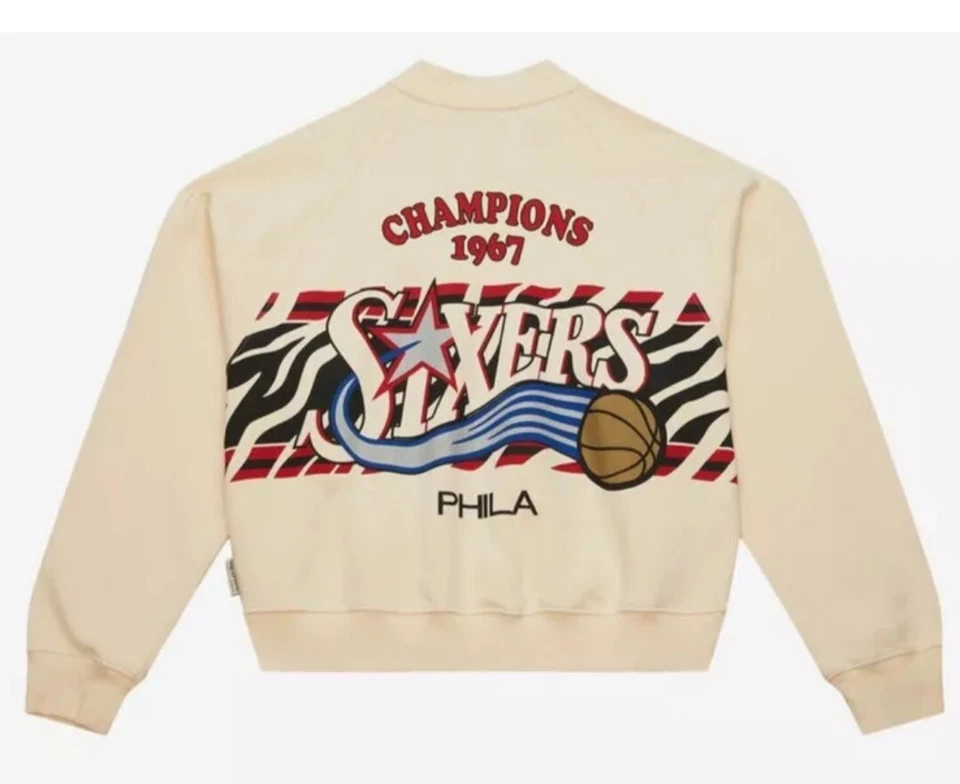 NBA 女式 Melody Ehsani Raglan 套衫费城 76 人队尺寸 Xs S M L XL  — 第 4/4 张图片