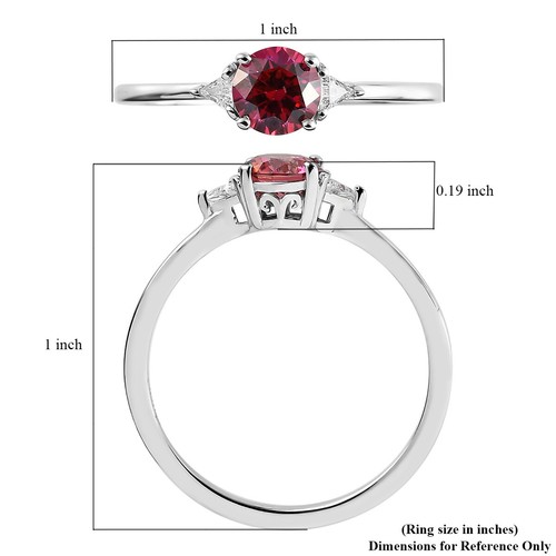 1.60ctw LUSTRO STELLA Pink & White Cubic Zirconia Platinum Plated Sterling Siz 5 - Picture 6 of 6