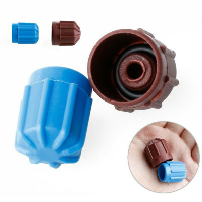#ad 2PC Car A C Valve Cap Port High Low Pressure Dust Covers Auto R134a $8.09