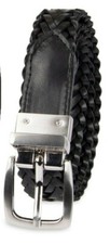 Wonder Nation Boy's Reversible Casual Belt Size XL/XXL 14-18 Black Brown Braid