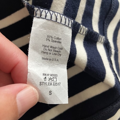 NWT W5 Women’s Top Short Sleeve Small Navy Blue & White L2 - 第 8/10 張圖片