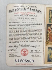1941 Oklahoma Council membership card BSA Paperwork