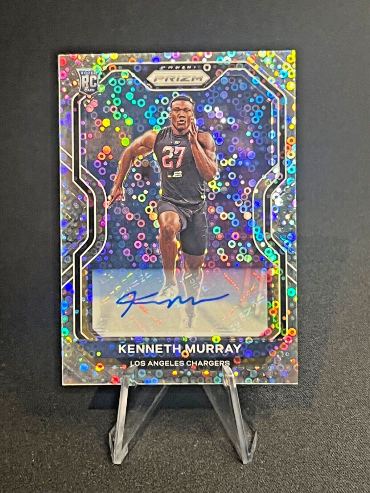 Kenneth Murray 2020 Panini Prizm #327 Disco Rookie Auto Los Angeles Chargers