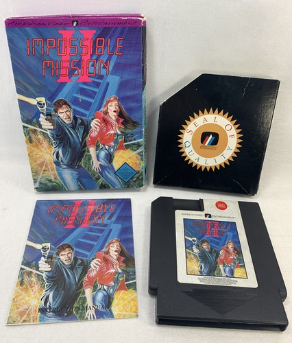 Impossible Mission II 2 NES Nintendo CIB w Box American Video Entertainment