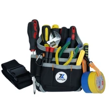 Heavy Duty Technician Electrician Waist Tool Bag Multiple Pockets Black