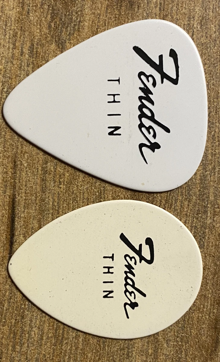 Vintage Fender Guitar Picks 1960's- Lot of 2 NOS- White Celluloid ...
