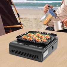 Portable Camping Grill Gas Stove Tabletop Camping Grill Stove with Case 2.3KW US