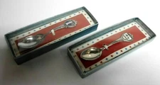 Vintage Florida & NY New York Souvenir Spoons with box
