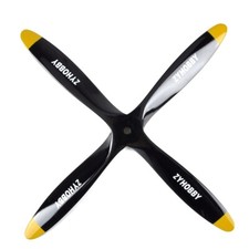 4 Blade 15x8inch Black +Yellow Propeller CW Beech Wooden Prop for RC model