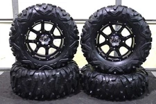 RANGER 570 26" BIGHORN RADIAL ATV TIRE & 14" COBRA BLK WHEEL KIT POL3CA M917