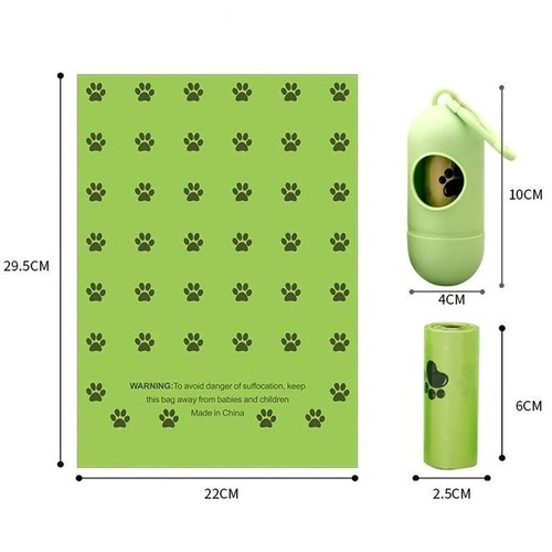 Doggy Poop Bags Strong Quality Unscented Biodegradable Puppy Poo Waste Bags - Picture 3 of 8