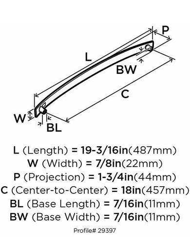 Amerock BP29397ORB Extensity 18 in (457 mm) Center-to-Center Oil-Rubbed Bronze - Picture 4 of 10