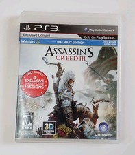 PS3 Assassin's Creed III Walmart Exclusive EditionDisk and Case Tested and Works