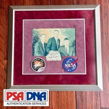 APOLLO 13 * PSA * Autograph Crew Signed Photo Jack Swigert James Lovell Haise