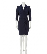 Karen Kane Natalia Cascade Mini Dress Navy