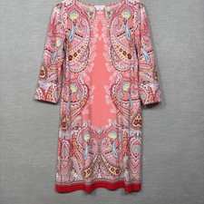 London Times Floral Paisley Dress 4 Stretch Feminine Boho Retro Artsy Statement