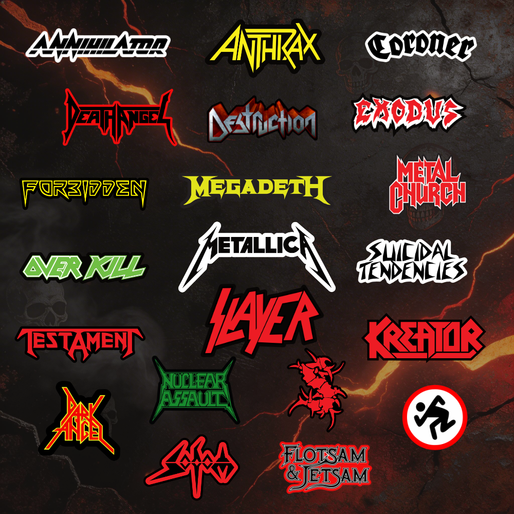 Thrash Metal Vinyl Sticker Collection (Lot of 21) | eBay