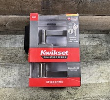 Kwikset 97402-911 Singapore Square Satin Nickel Door Handle, Door Handles Only 