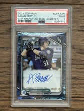 2024 Bowman - Chrome Prospect Autographs Aidan Smith  Blue Lunar Refractor /150 