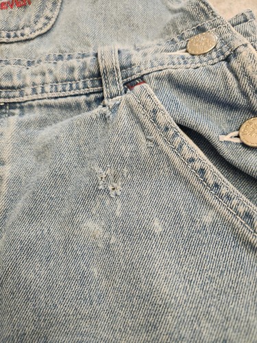 Vintage Disney Pooh and Friends Overalls Shortalls Youth Size 10 Embroidered - Picture 6 of 20