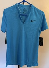 Nike Women's Medium Tall Ace Pique Polo Turquoise Golf Shirt Short Sleeve CI9813