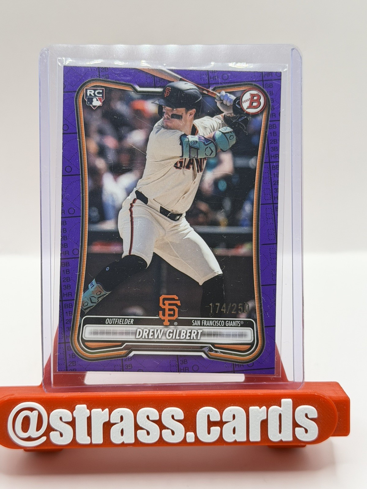 2026 Bowman Drew Gilbert (RC) #/250 Purple Border #40
