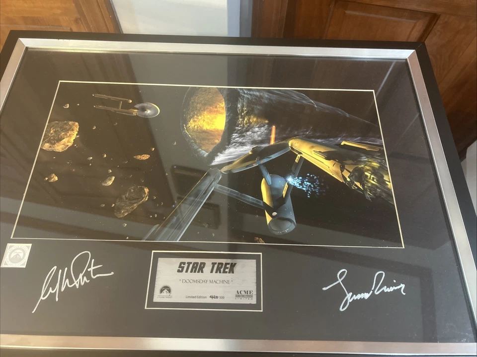 Pintura de Star Trek "Doomsday Machine" firmada por Shatner & Nimoy Foto 2 de 4