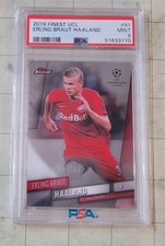 2019 Finest UCL #91 Erling Haaland Rookie card PSA 9. rookie card picture