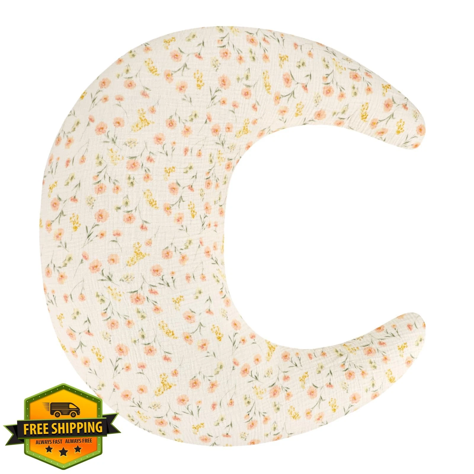 SWESEN Muslin Nursing Pillow Cover Floral Soft Removable Baby Pillowcase
Opens in a new window or ta