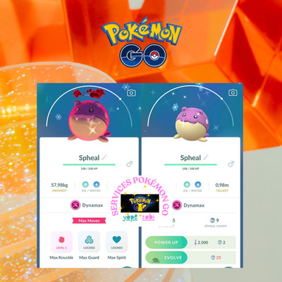 Pokémon Go  Shiny Dynamax Spheal - CAN EVOLVE-PTC Or Tr de 20K Stardust