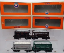 Lionel O Gauge Ore Cars: 6-52177, 6-52307, 6-52386, 6-52473 [4] LN/Box