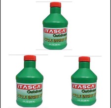 Lot Of 3  Itasca 2 cycle Engine Oil Outdoor Gas Oil Mix Free Shipping Engine Oil