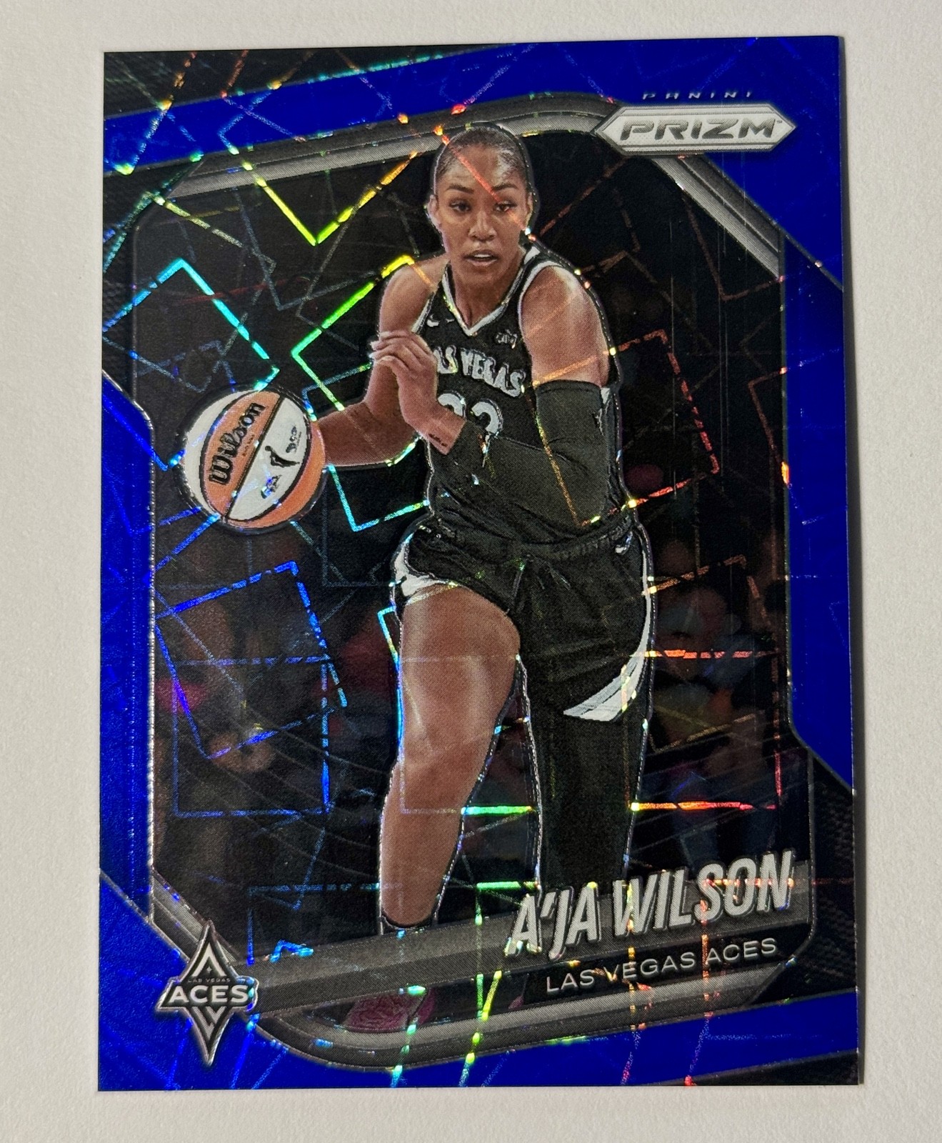 2025 Panini Prizm WNBA - A'ja Wilson #76 Blue Velocity Prizm