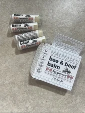 Beef Tallow & Beeswax Peppermint Lip Balm 1 Pack Santa Cruz Paleo 4 Chapsticks