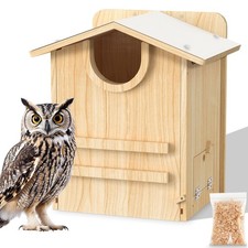 Owl House for Outdoors, Barred Owl Nesting Box for Outside 15.7 10.5 1