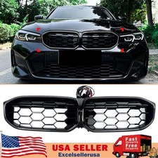 Glossy Black Front Kidney Grille W Led For Bmw G20 330i M340i 2023-2026