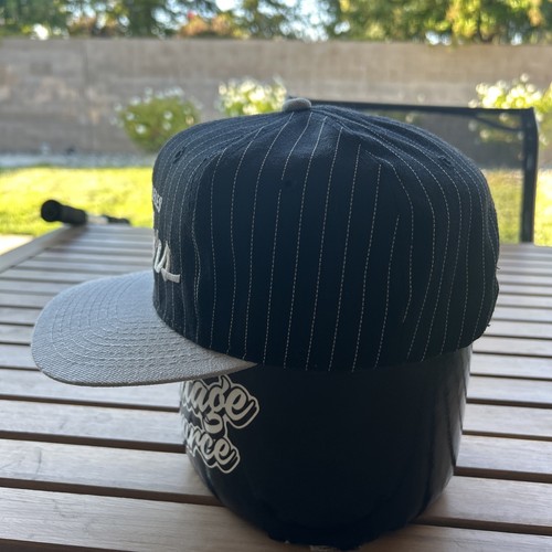 VTG 90s LA Raiders Sports Specialties Pinstripe Script Wool Blend Snapback Hat - Picture 9 of 18